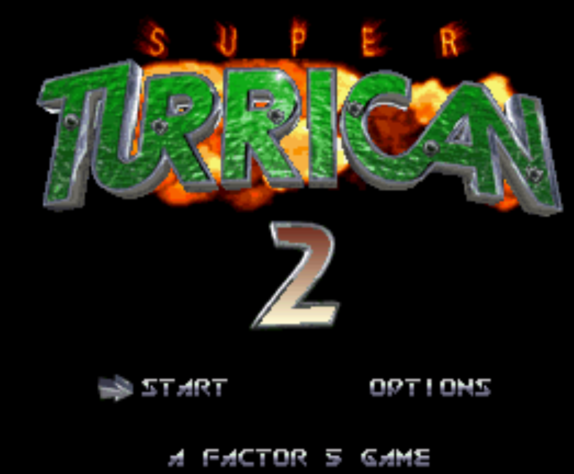 Super Turrican 2 Title Screen